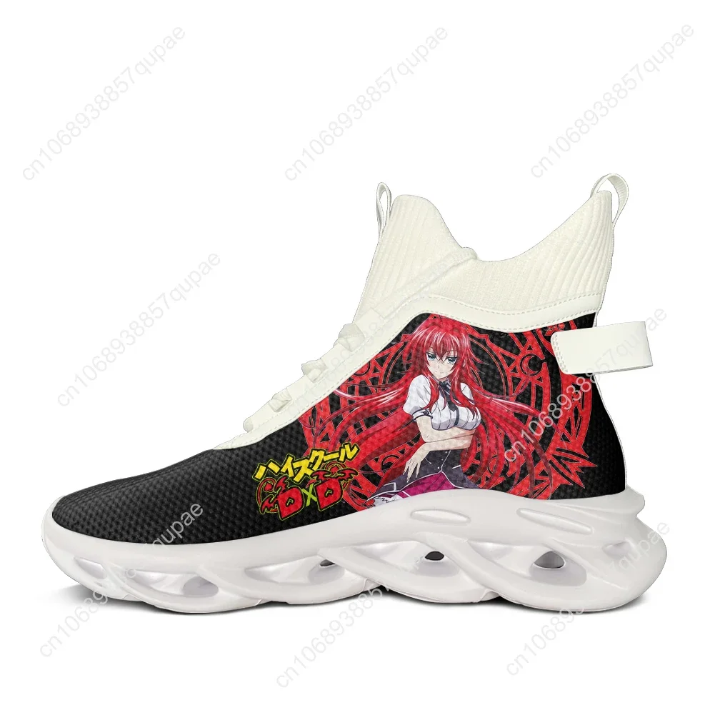 High School DxD Rias Gremory High Top Sneakers Anime Manga Men Women Teenager Sports Shoes Sneaker Lace Up Mesh Footwear Custom