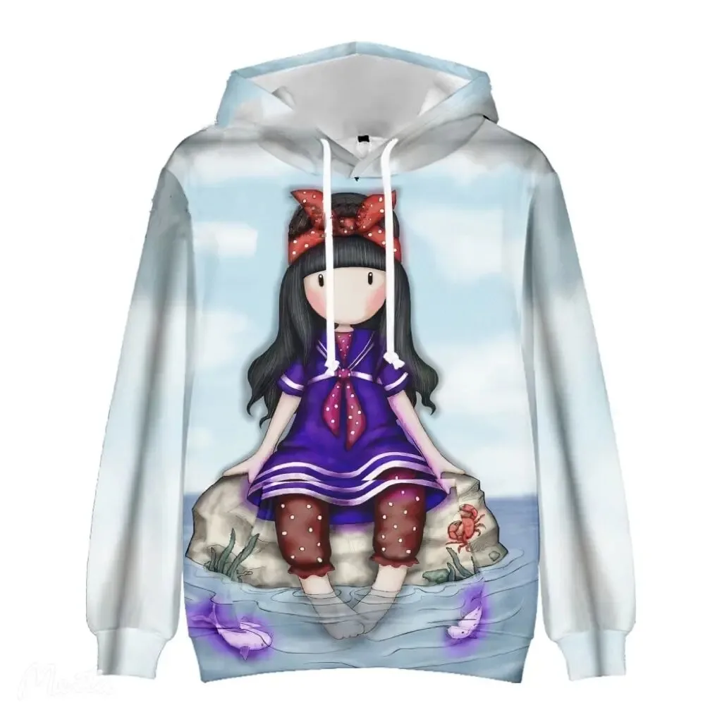 Kawaii Gorjuss Kids 3D bluzy z nadrukiem, bluza damska, bluza chłopięca, Hip Hop dziecięcy, moda dziecięca,