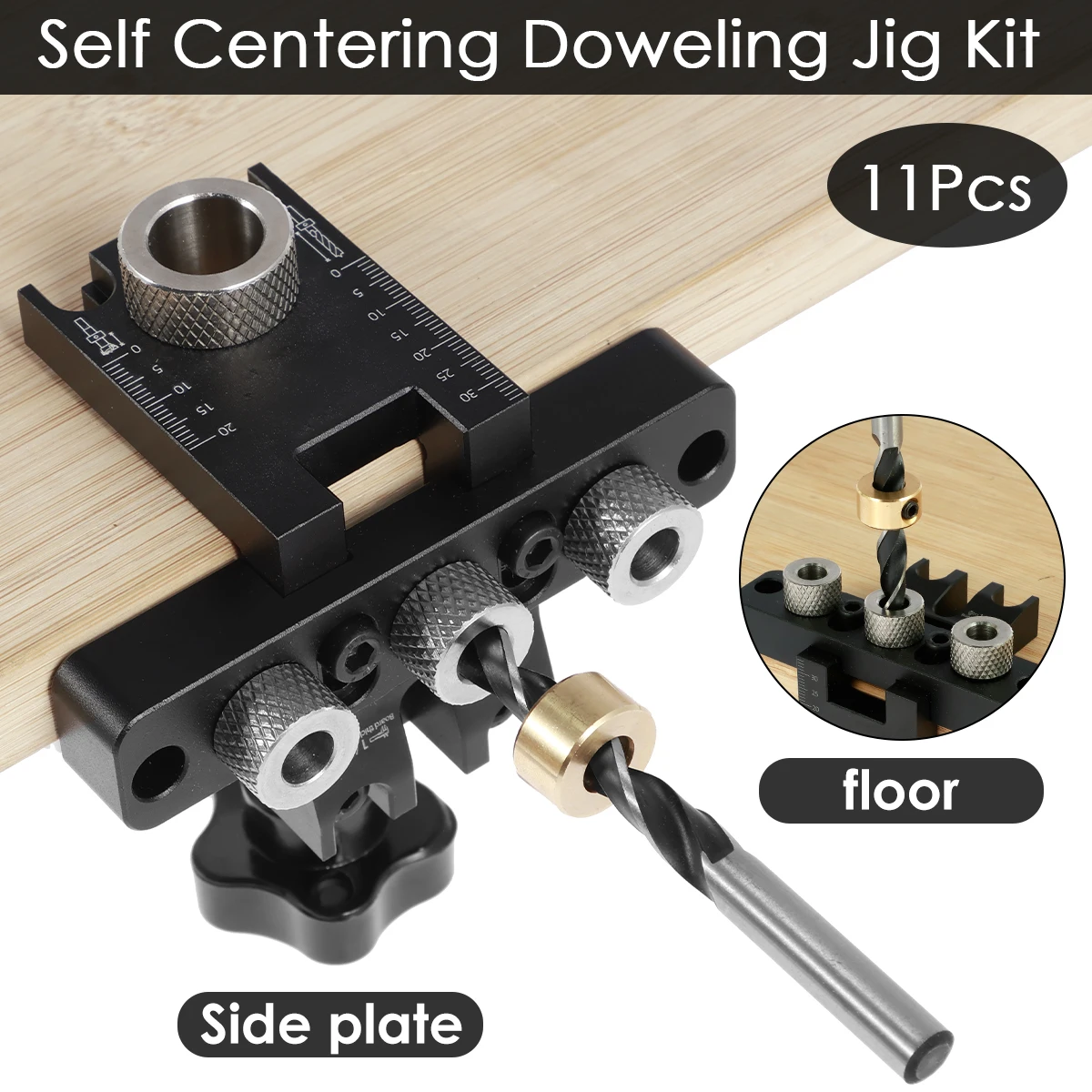 

Precision Jig Dowel Cam Jig 3 In 1 Dowelling Jig Master Kit Wood Hole Drilling Guide Woodworking Position for DIY Wood Working