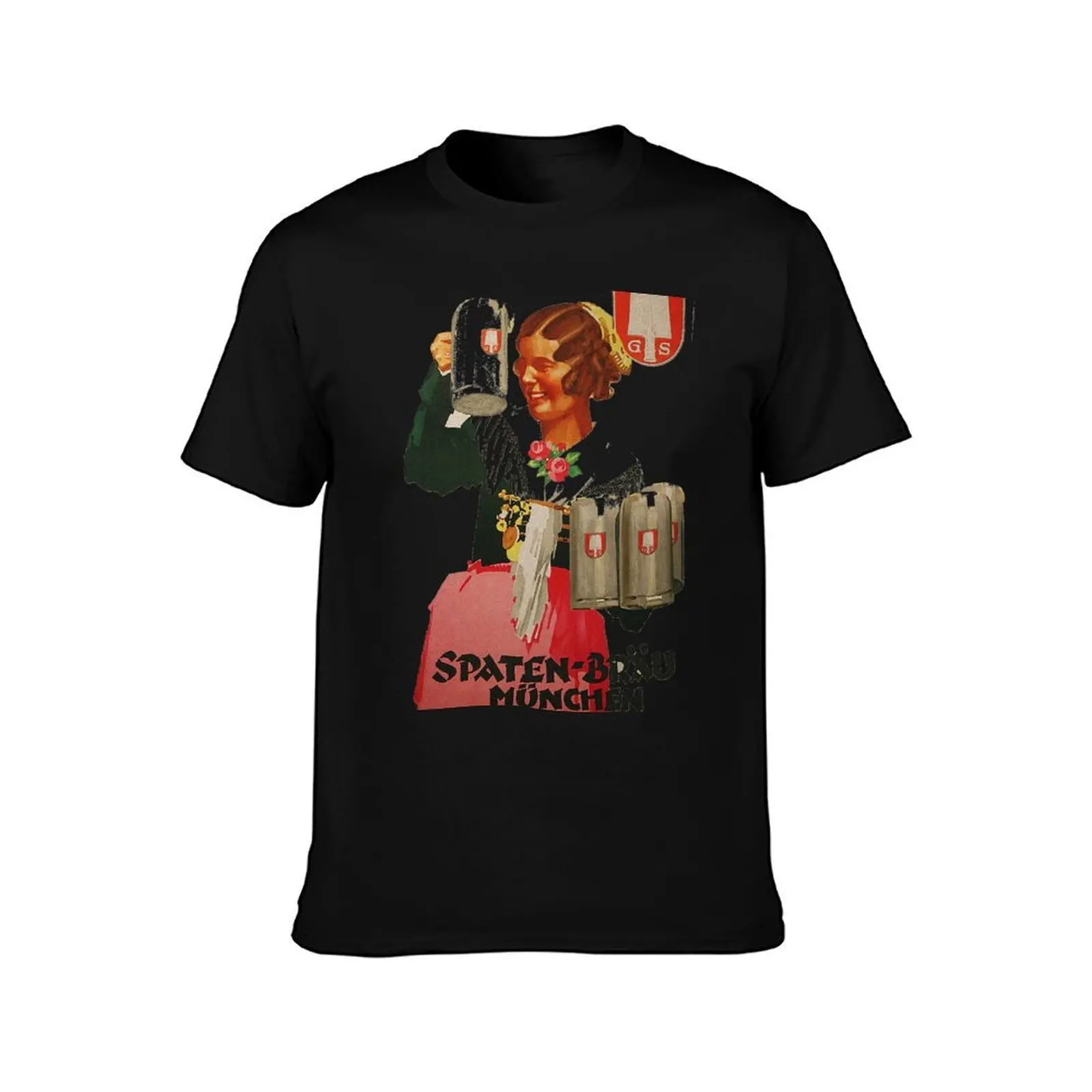 Vintage Oktoberfest..Bavarian waitress T-Shirt Simple Trendy Casual T-Shirt