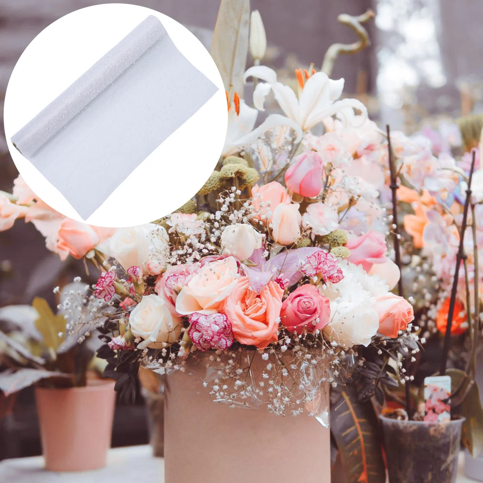 

Flower Bouquet Packaging Materials Gauze for DIY Wrapping Packing Christmas Decor