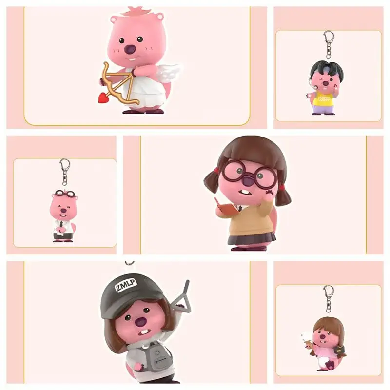 New Loopy Cartoon Pendant Cute Keychain Keyring Bag Earphone Car Keychain Decor Keychains Accessories Phone Chain Lanyard