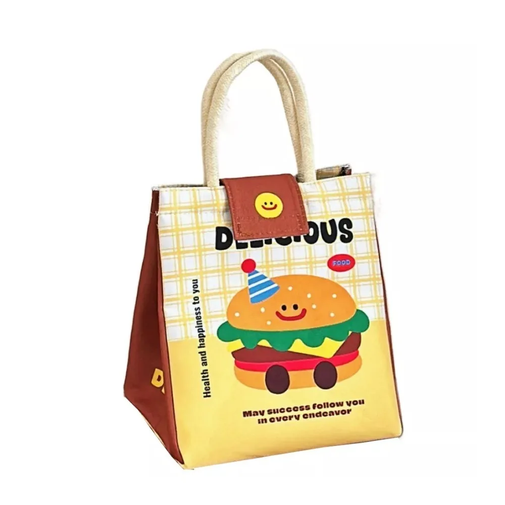 

Сумка для обеда с героями мультфильмов, большая вместительная двухслойная сумка-органайзер для еды, изоляционная сумка с ручкой для пикника, путешествий, офисных работников