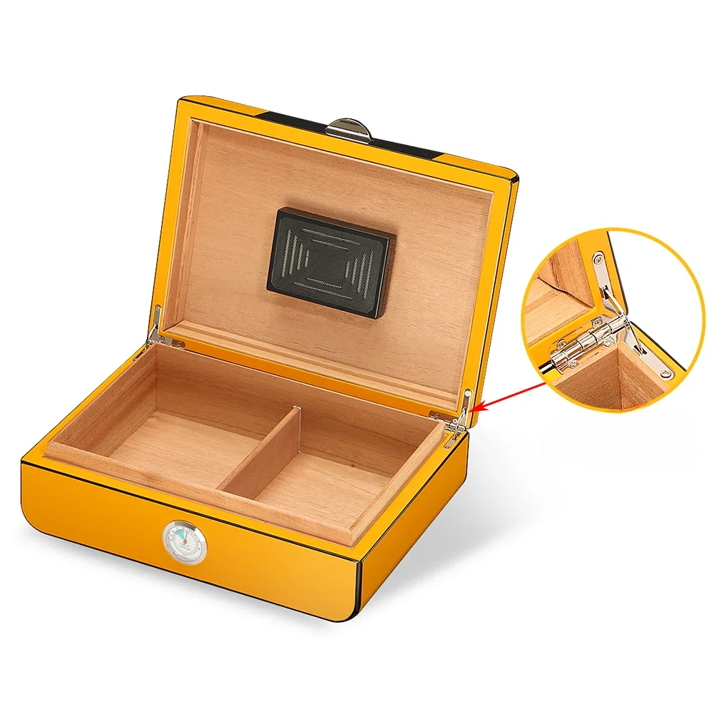 Cases Cigar Box Cedar Humidor Home Indoor Fit About 35 Cigars With Humidifier Hygrometer Storage Cigar Humidor Box Portable