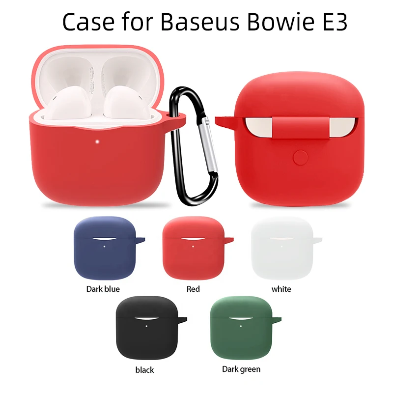 Case for Baseus Bowie E3 Silicone with Key Chain Protective Earbuds Cover