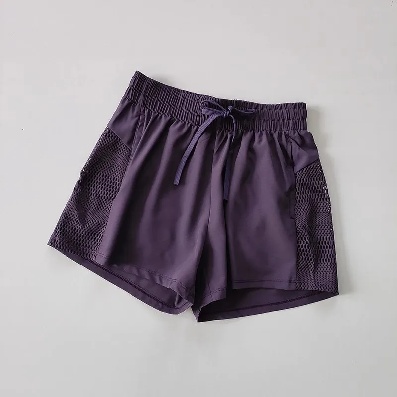 Sommer-Yoga-Shorts, Lässige Laufshorts für Damen, Jogging-Fitness-Gym 2-in-1-Workout-Shorts, Schnell Trocknende Atmungsaktive Sportshorts – Detail 6