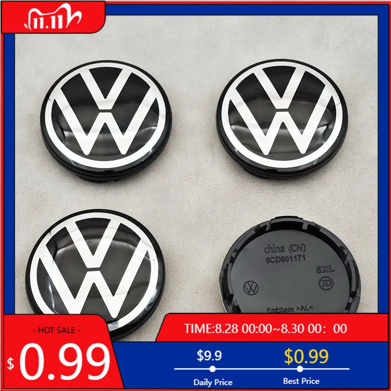 

Колпаки ступиц 4 шт. 56 мм, зеркальные центральные колпаки колес автомобиля, колпаки ступиц для VW Volkswagen Jetta Bora Polo Lavida Cross Lavida 6CD601171 Acc