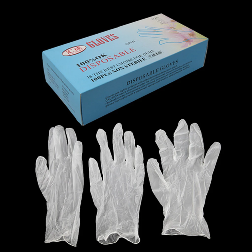 Disposable Finger Protector PVC Clear Gloves Kitchen Cleaning Mitts for Home Use