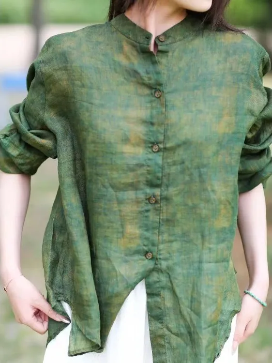 Faionable فضفاض طويل Sve المرأة irt العرقية Sle الفنية خمر أعلى عارضة تنوعا ألياف البوليستر irt