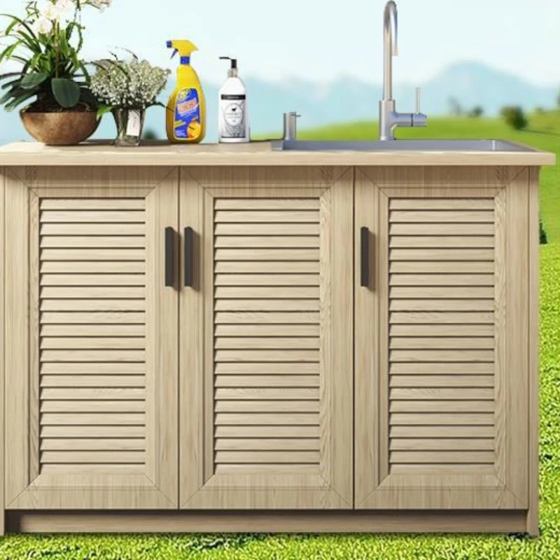 

Outdoor Aluminum Tool Cabinet Combined Wash Basin Cabinet Tool Cabinet Courtyard Balcony Tools Packaging Lemari Alat XYGJG