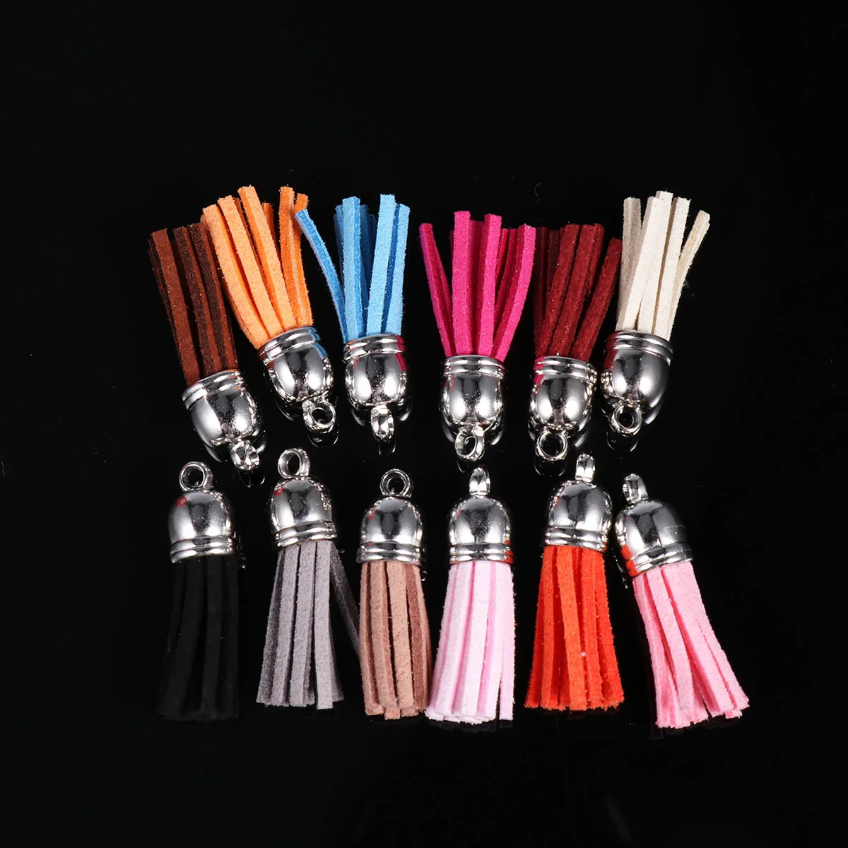 

60Pcs Suede Tassel Pendant Tassels DIY Accessories for Cellphone Keychain Bag Jewelry Making Random Colors Lightweight
