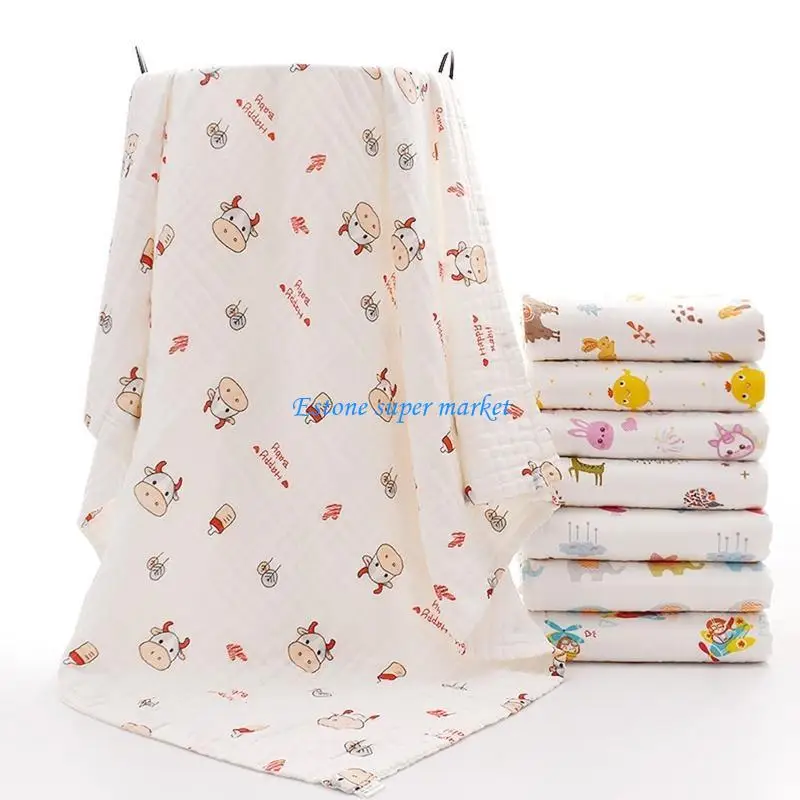 

090B Baby 6layers Cotton Gauze Receiving Blanket Muslin Quilt Bath Towel