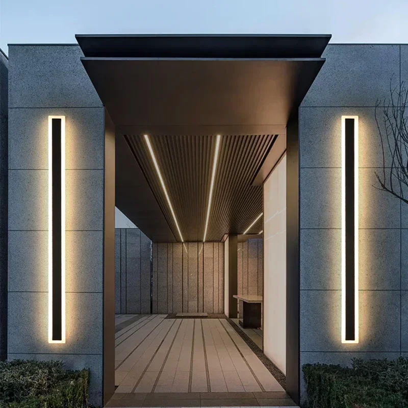 Outdoor Waterproof IP65 Wall Lamp Modern Minimalist Design for Villa Courtyard and Hotel Aisles Energy Efficient LED Wall Sconce