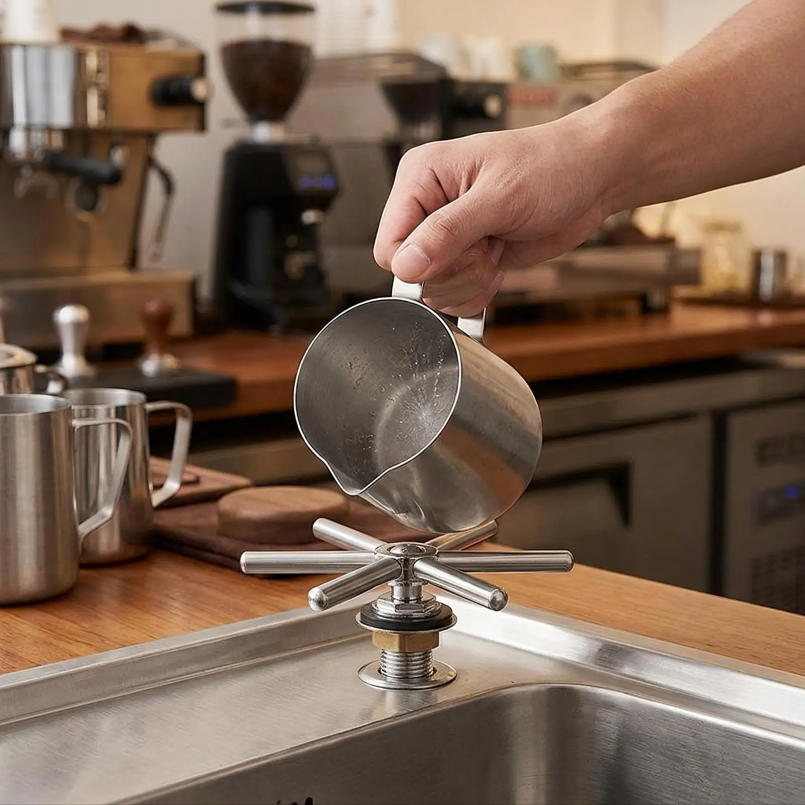 Sink Cup Rinser | High-Pressure, Cup Rinser with six-spoke Spray Head, Quick,