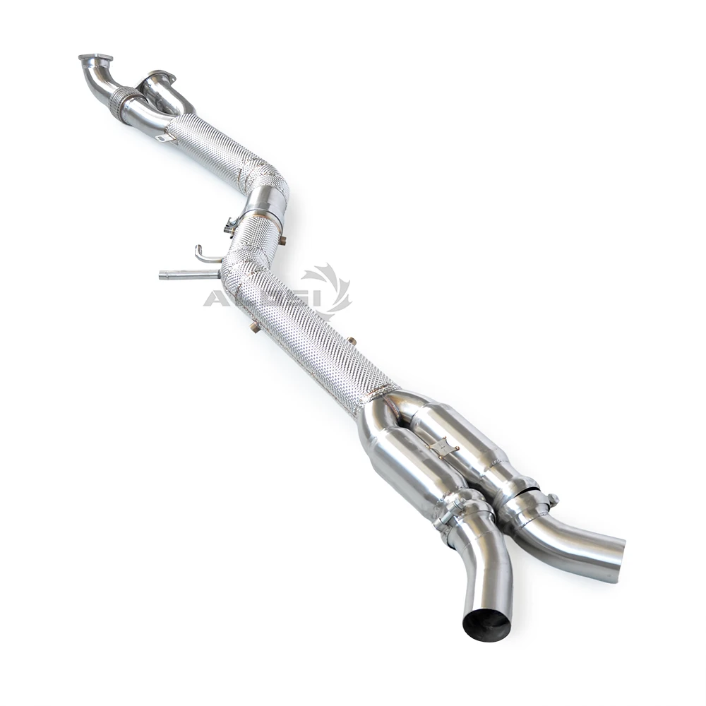 أنبوب متوسط لسيارة BMW M3 M4 G80 G82 3.0T 2021-2023 نظام عادم OPF GPF مجهز بطول متساوي عادم أنبوب متوسط