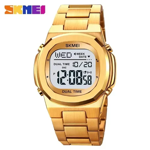 SKMEI 2004 reloj deportivo para hombre, reloj de pulsera electrónico resistente al agua, reloj con alarma y fecha, relojes para hombre, cronómetro luminoso multifunción