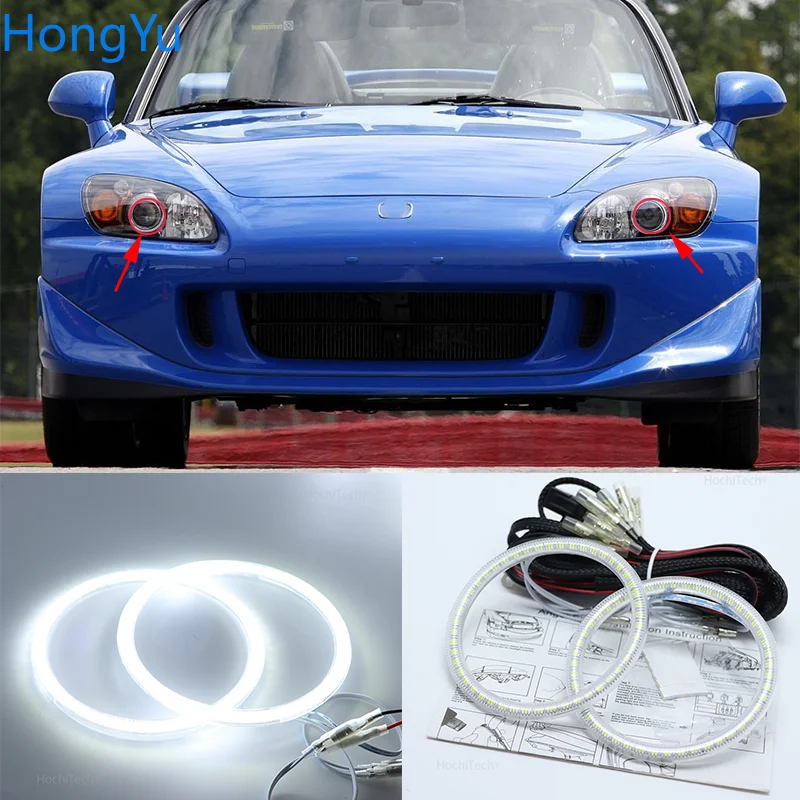 

Smd Led Angel Eyes Kit Excellent Ultra Bright Illumination DRL Daytime Running Lights for Honda S2000 1999 2000 2001 2002 2003