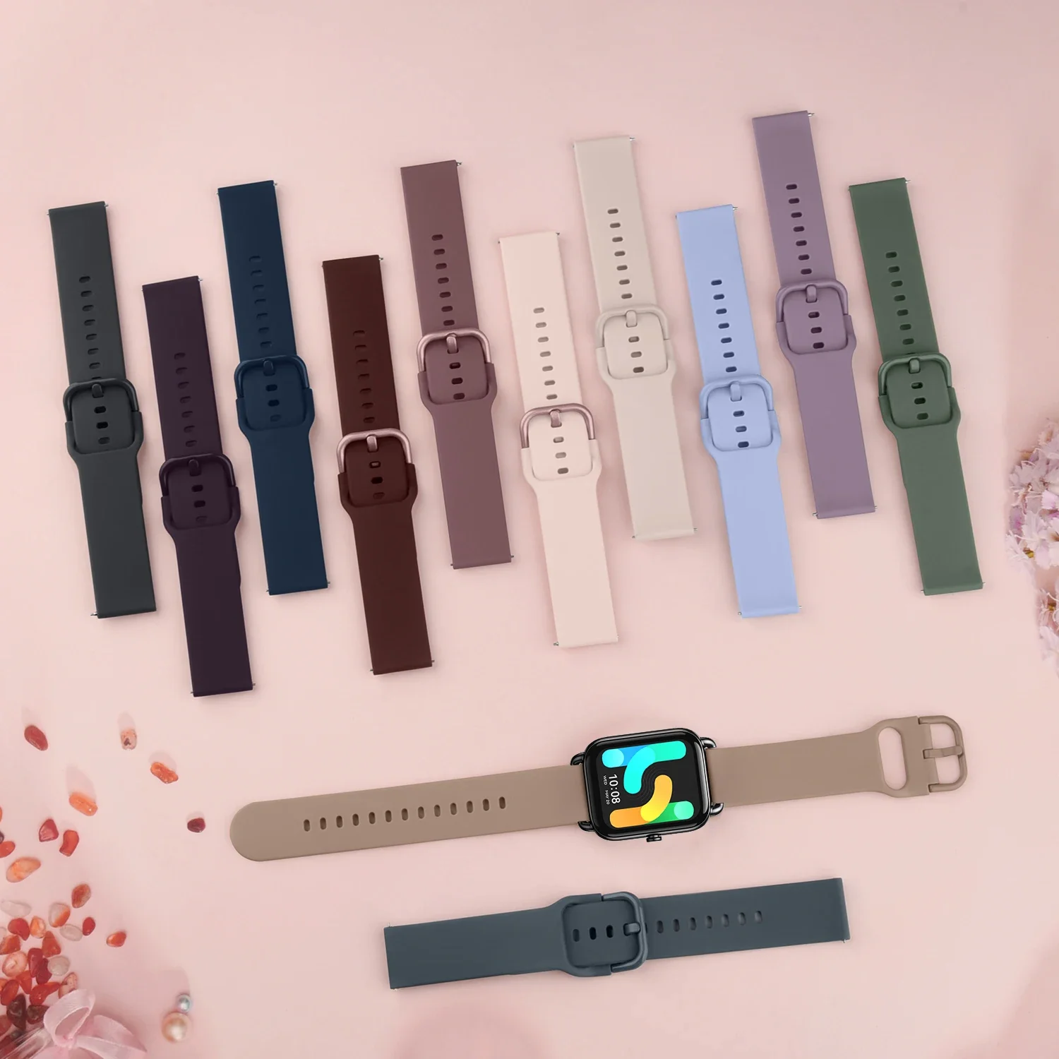 Силиконовый ремешок для умных часов 22 мм для Huawei Watch GT4, 46 мм, ремешок для часов Haylou RS3 LS04/RT LS05S/RT2 LS10/GST, ремешки