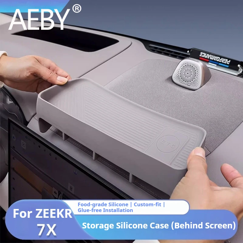 

AEBY For ZEEKR 7X 2024 2025 Screen Rear Storage Box Dashboard Tray Anti-slip Organizer Easy Install Car Interior Organizer