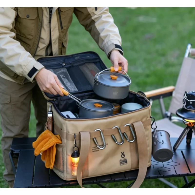 

Insulated Waterproof 30L Tactical Camping Storage Bag Folding Storage Box For Picnic Tableware And Field Equipment Outdoor
