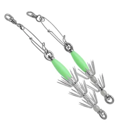 1 pc large squid jig hook, double-layer and three-layer squid hook, ,umbrella hook, 26cm-28.5cm with eight shaped rotating ring