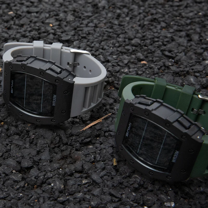 ผู้ชายกีฬาอิเล็กทรอนิกส์นาฬิกาแฟชั่นหน้าปัดขนาดใหญ่มัลติฟังก์ชั่กันน้ําโครโนกราฟนาฬิกาจับเวลานักเรียนนาฬิกาดิจิตอล