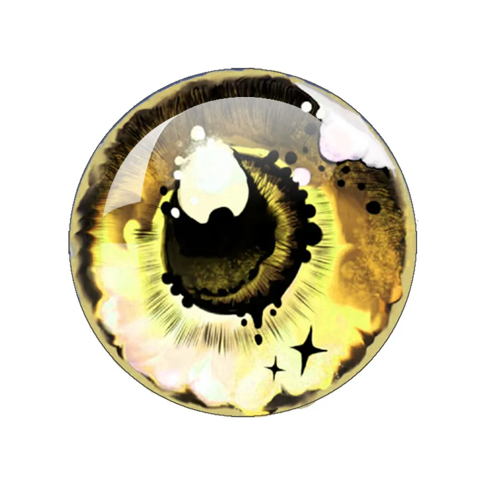 Blythe Dolls Colorful modelli personalizzati Round Glass 10MM-40MM Glass Dragon Eye Cabochon Charm Eye Flat Back Making Finding