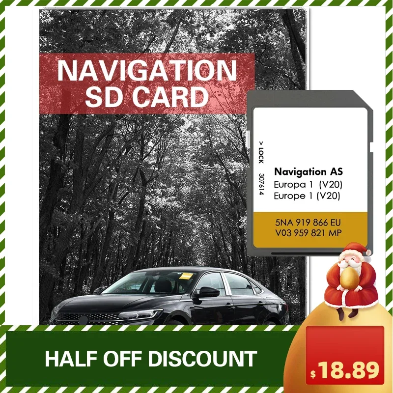 Newest 2025 Update for VW Discover Media Navigation AS V20 Map UK Europe Sat Nav SD Card 32GB