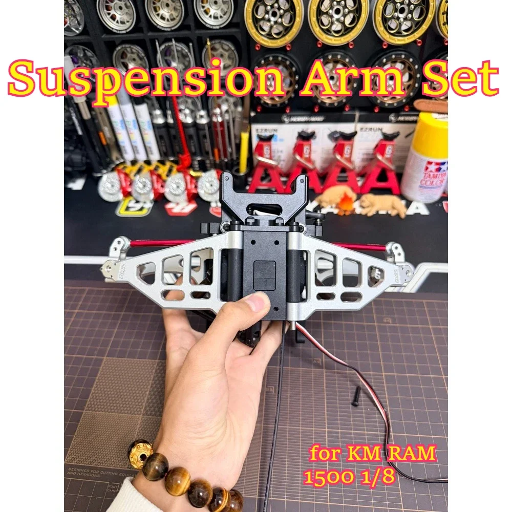 RC offroad full metal reinforced extended suspension arm set part for KM RAM 1500 1/8 custom size replacement spare accessories