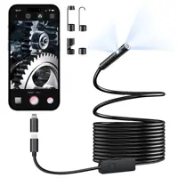 KERUI-cámara endoscópica de lente única/doble para iPhone, iPad, IOS y Android, luz Led tipo c, boroscopio IP67, cámara de inspección industrial