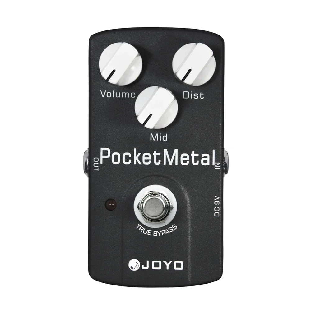 JOYO JF-35 Pocket Metal Distortion Guitar Effect Pedal True Bypass Metal Distortion Effect Guitar Pedal with Mid Knob