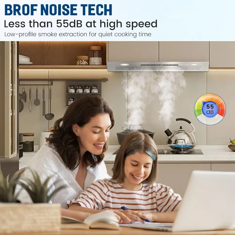 Inserção de exaustor de 30 polegadas, inserção de exaustor com 600 CFM, exaustor conversível canalizado/sem dutos com ventilador de 4 velocidades