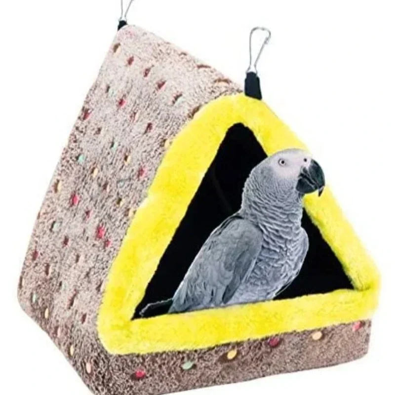 a hamaca para loros y mascotas, nido de pájaro de peluche cálido, cama colgante para casa, tienda, jaula para hámster, accesorios para jaulas de hamaca colgantes