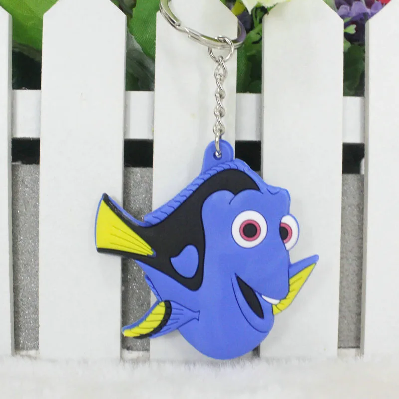 Cartoon Disney Anime Keychain Finding Nemo Kawaii Dory Nemo Double Sided Keyring Fashion Ornament Accessories Car Key Chain Gift