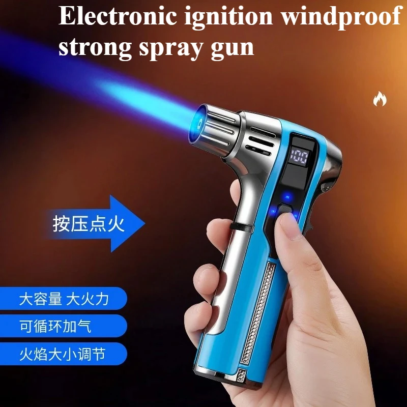 

Outdoor High Temperature Handheld Welding Gun Windproof Inflatable Point Cigar Barbecue Lighter Welding Durable Spray Gun