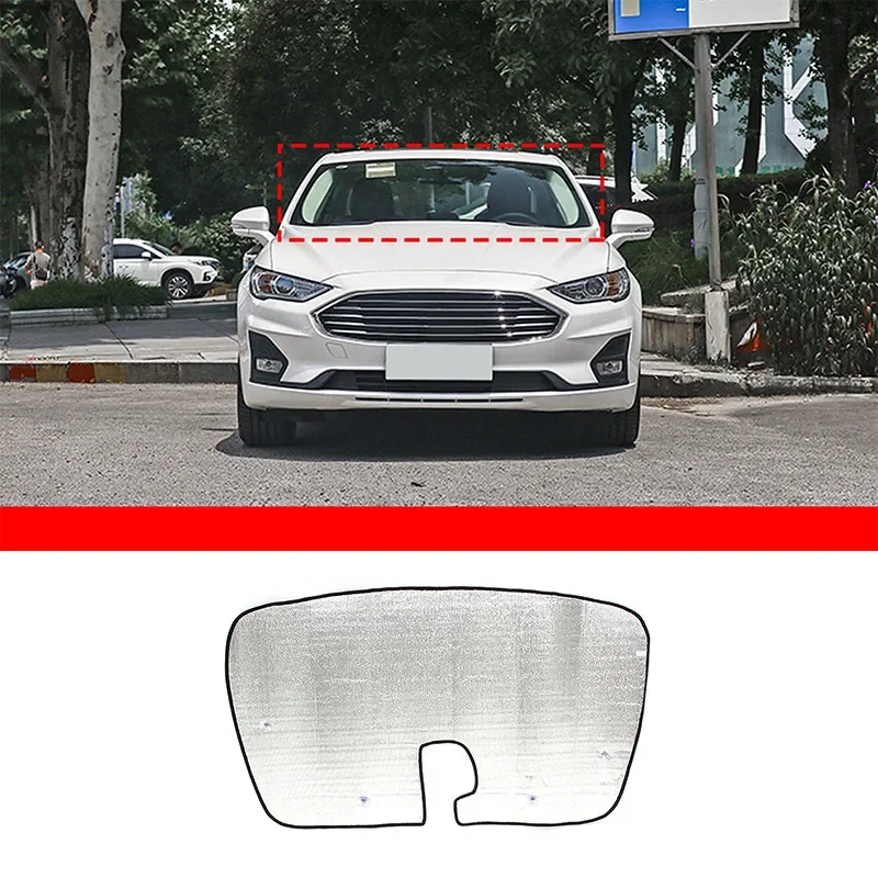 

For Ford Mondeo 2013-2021 Aluminum Foil Silver Car Styling Car Front Windshield Anti-UV Sunshade Car Protection Accessories