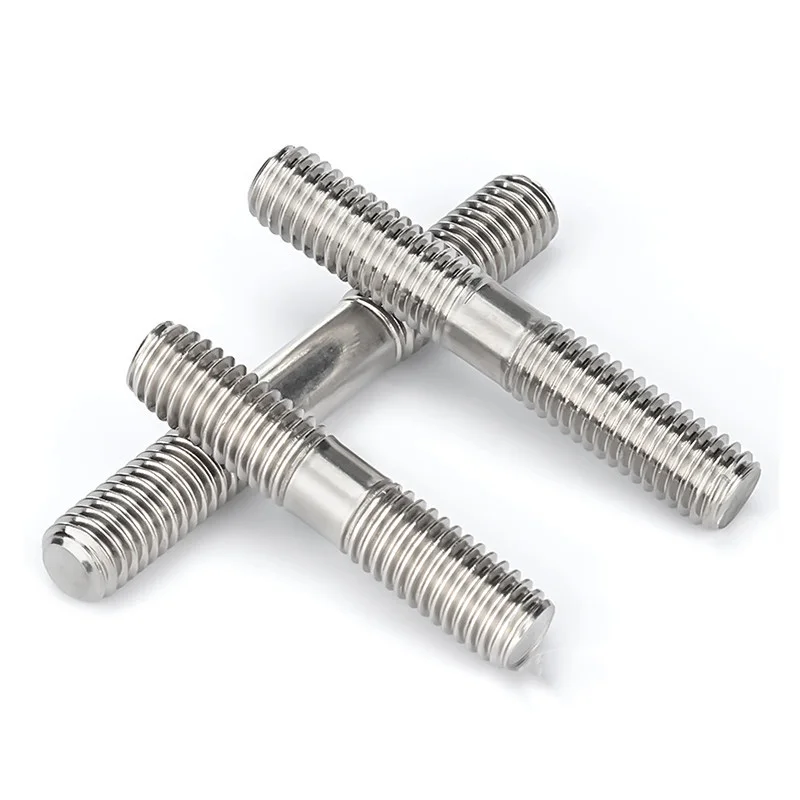 3-20pcs M3 M4 M5 Stud Bolts Screw Rod Tooth Stick Double Head Stud Srod Bolt 304 Stainless Steel Thread Rod 20 - 250mm image 4