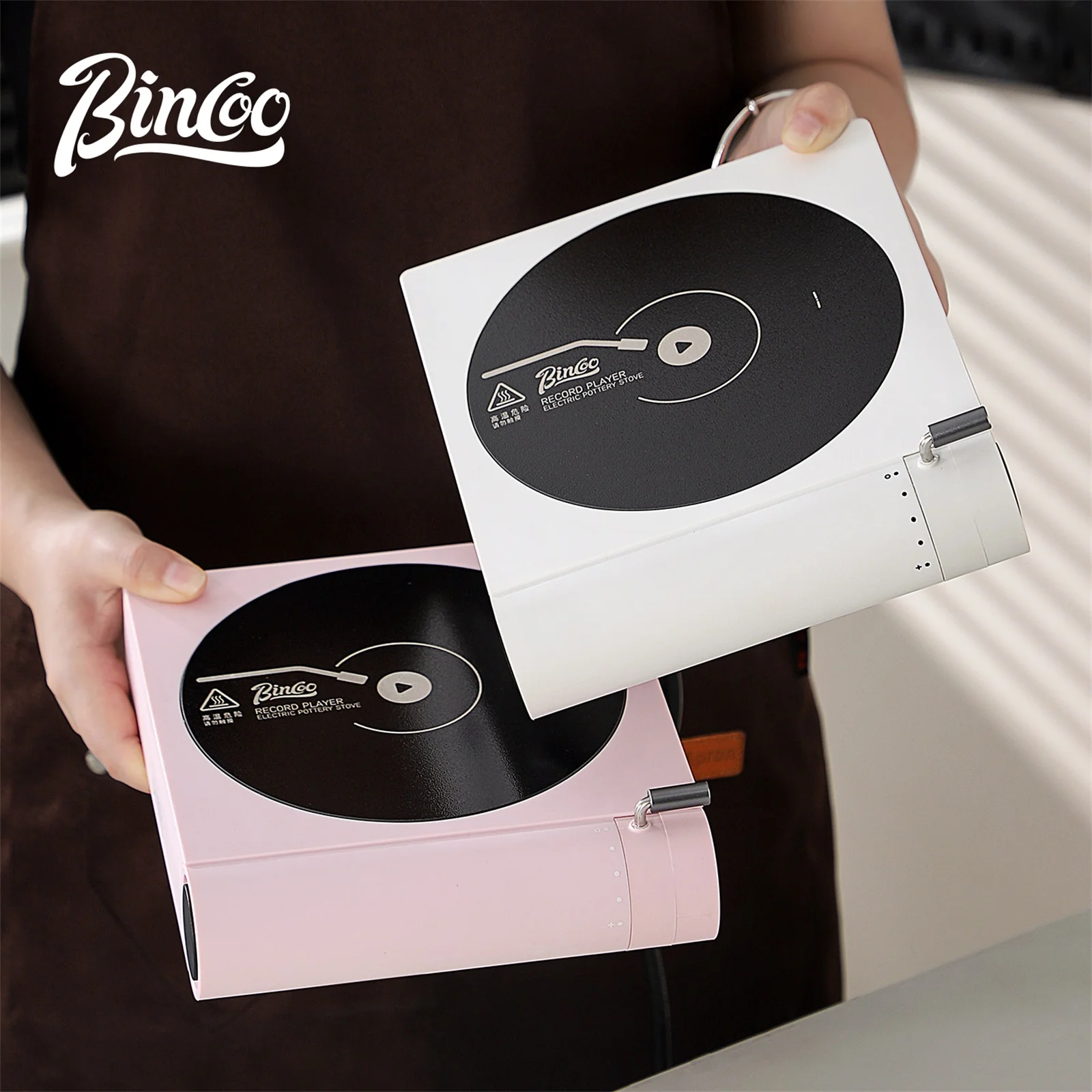 

Bincoo Electric Heating Stove Adjustable Temperature for Moka Pot Coffee Tea Health Tonics Vintage Record Player Inspired Design