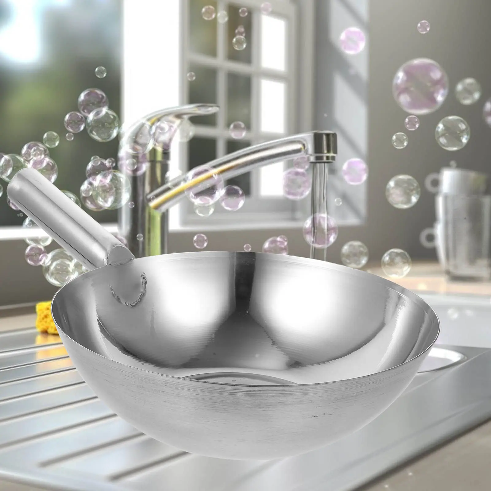 Stainless Steel Ladle for Home Water Scoop Soup Serving Large Convenient Heavy Duty Drop Resistant Non Deformable Kitchen Water
