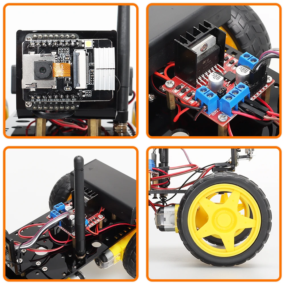 Torexbuny-Kit de inicio de Robot ESP32 para proyecto Arduino 4WD, Kits de automatización de coche Robot inteligente, juego de aprendizaje educativo de programación