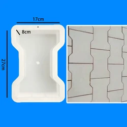 Cement Floor Tile Mold, I-shaped Concrete Color Brick, Courtyard Square, Sidewalk, Ground Paving Brick, Plastic Mold