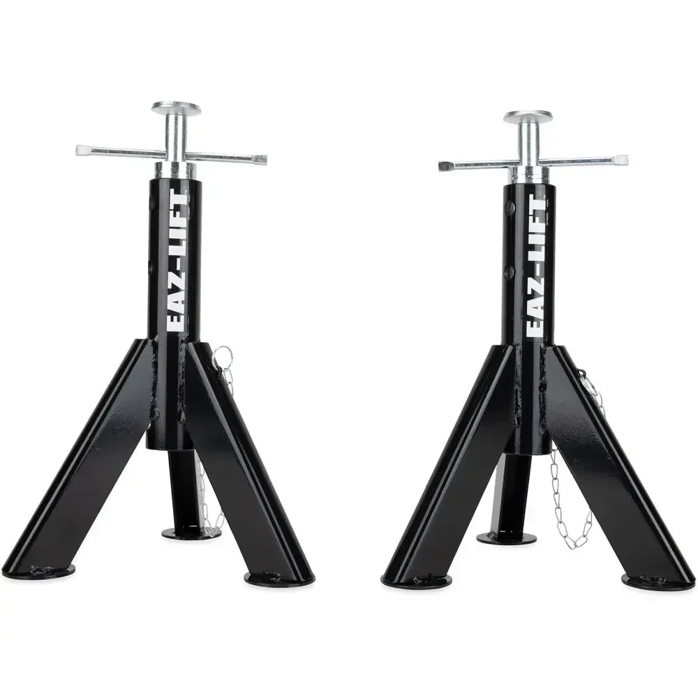 Camco Telescopic RV Jack, Set of 2 - Adjustable from 16-inches to 30-inches - Constructed of Durable Steel & Powder Coated - Fea