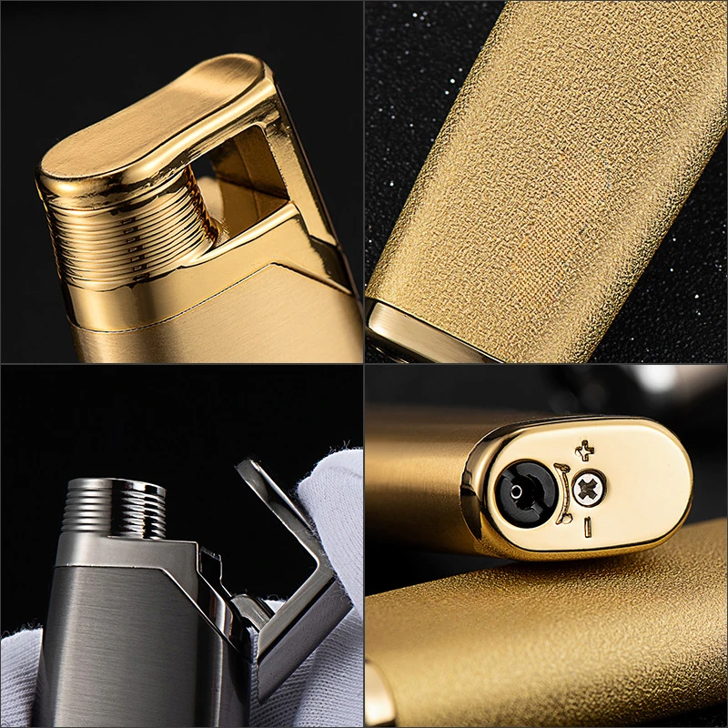 2024 New Metal Mini Direct Blow Windproof Lighter Creative Small Butane Gas Inflatable Lighter Smoking Accessories Gift Tool