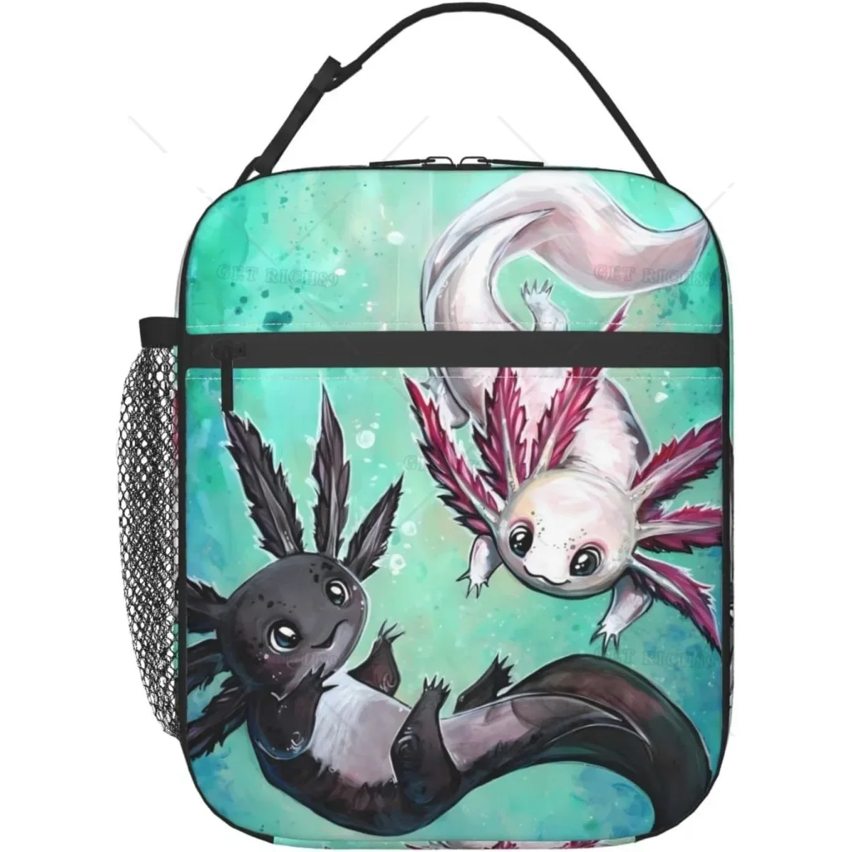 

Cute Axolotl Art Drawing Lunch Bag Insulated Lunch Box for Women Men Boys Girls Reusable Lunch Cooler Bag for Office Picnic