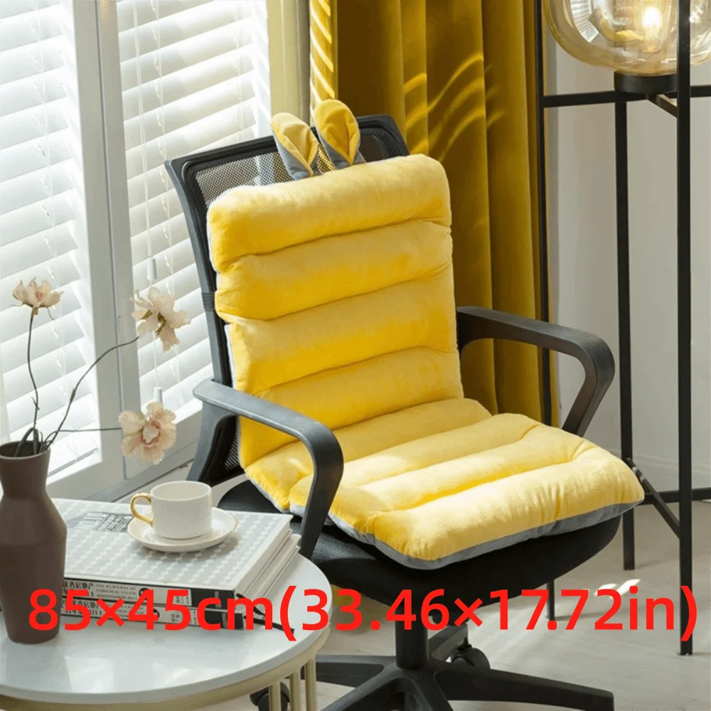 

New Soft Desk Chair Cushion Winter Warm Velvet Seat Cushion Removable Thickened Back Support Cushion Office Computer Chairs