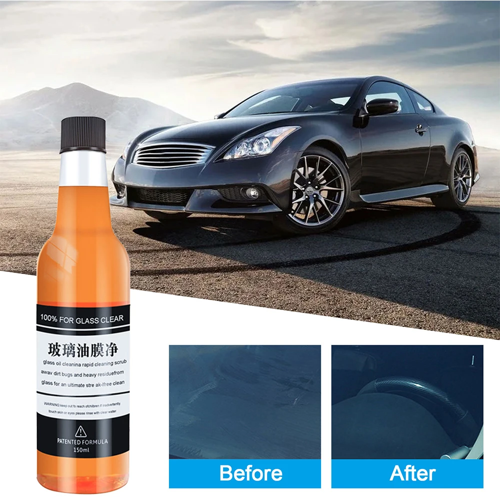 

150ML Auto Windshield Liquid Cleaner Car Windscreen Wiper Oil Film Remover Agent Window Glass Oil Film Cleaner Coating Wax Care