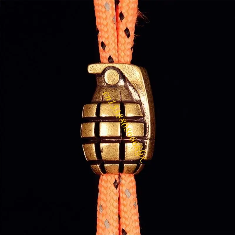 القنابل المعدنية قلادة لسلسلة المفاتيح ودهشة الظهر القنابل اليدوية الفريدة سحر paracord الملحقات 066C