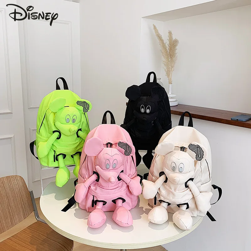

Disney Mickey Fashion Women's Backpack Student Schoolbag Travel Large Capacity Outdoor Tote Bag Multi Pocket