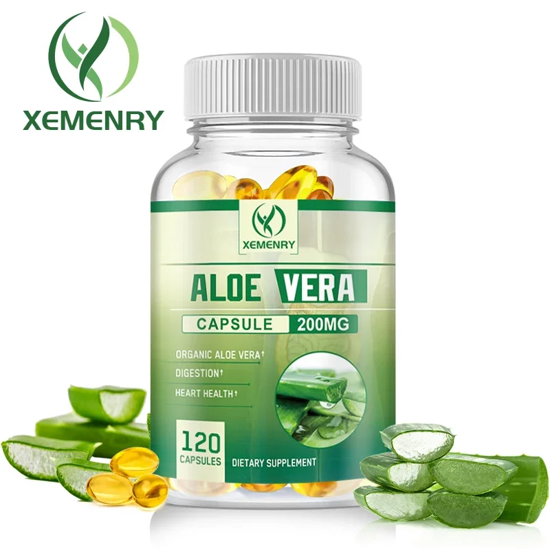 Organic Aloe Vera Capsules Made with Organic Ingredients | Natural and Raw | Non-GMO