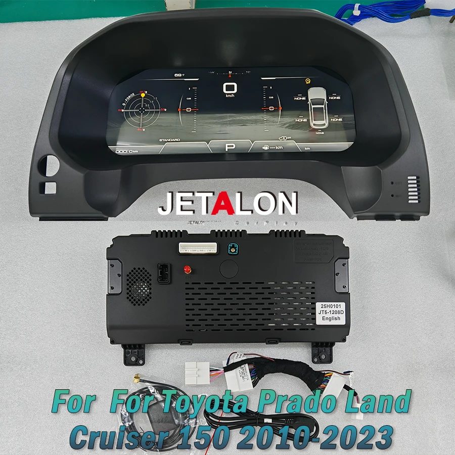 

12.3inch Car Digital Cluster Instrument Cluster Screen For Toyota Prado Land Cruiser 150 2010-2023 Virtual Cockpit Dashboard